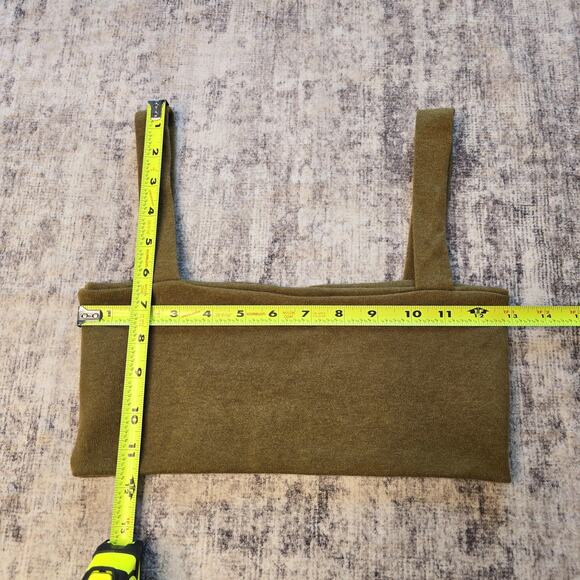 Offline Tank Top Womens Medium Olive Green Knit Cropped Sweater Strap Bralette - Picture 4 of 7